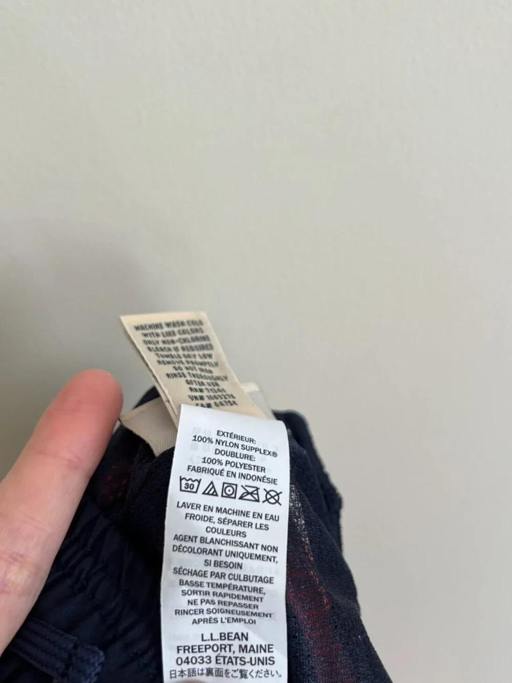 L.L. Bean Orange Supplex Nylon 6